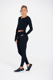 Long Sleeve Crop - Black